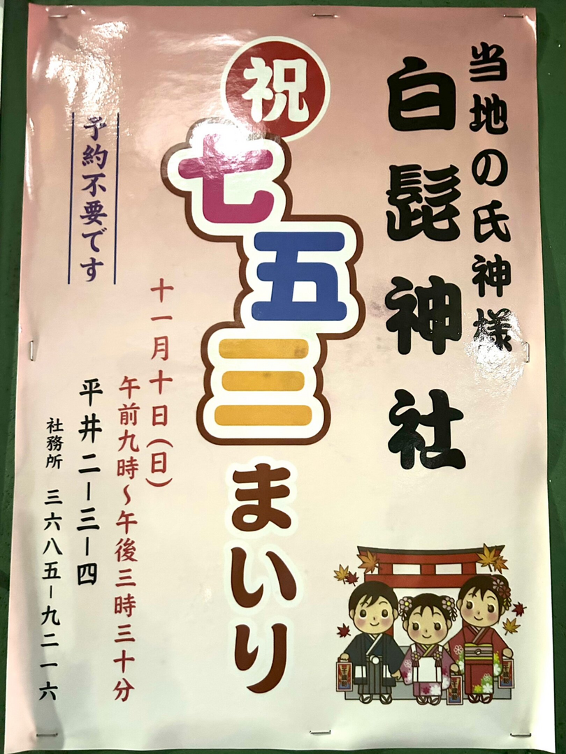 平井白髭神社　七五三まいり